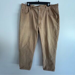 Men’s Fleece Lined Workwear Pant Size 40x30 Carpenter Relaxed Fit Members Mark